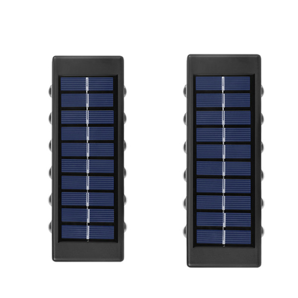 6-pack solcellslampor för utomhusbruk, 12 LED vattentäta solcellslampor
