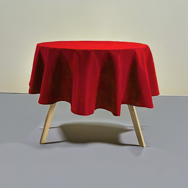 Rund duk, polyester, engangsfargede duker