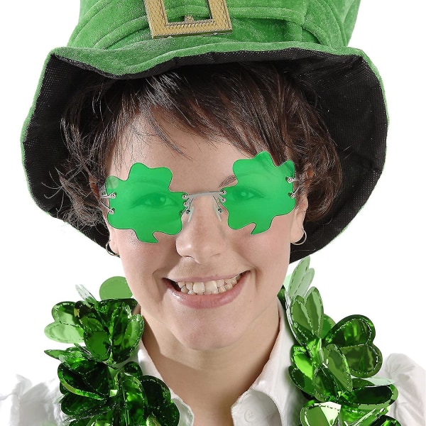 St. Patricks Day Irske Shamrock Blad Briller