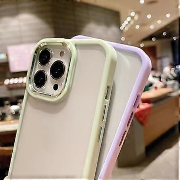 Skyddsfodral Design för iPhone 13, Enkelt Akryl Skal Stötsäkert Skyddsskal Ultratunt Tunt Skal Matcha Grön