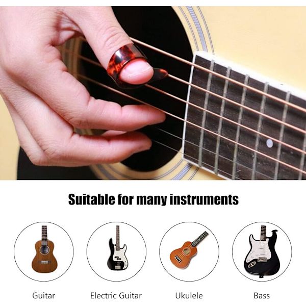 Tumgrepp Set, 10 st tumgrepp, fingerpicks, fingerpick tum