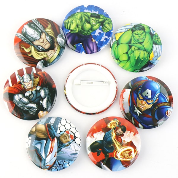 12-pak Captain America runde badges