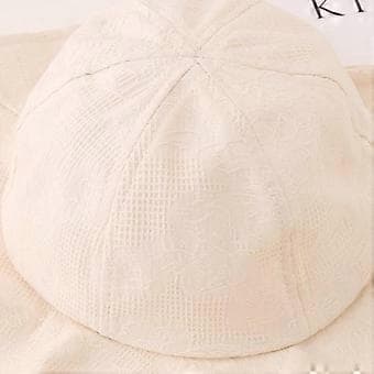 Sommerhatt for spedbarn, jenter, utendørs, strand, solbeskyttelse (ris hvit)