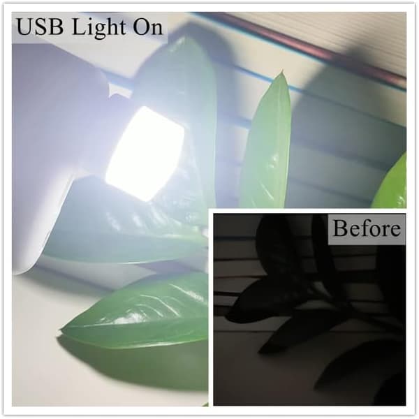 USB-nattlys 18 stk. Plug-in hvitt lys LED Mini Bright nattlys