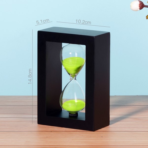 Green Sand Timer Clock Hourglass 30 Min Minutes Home Ornament Off