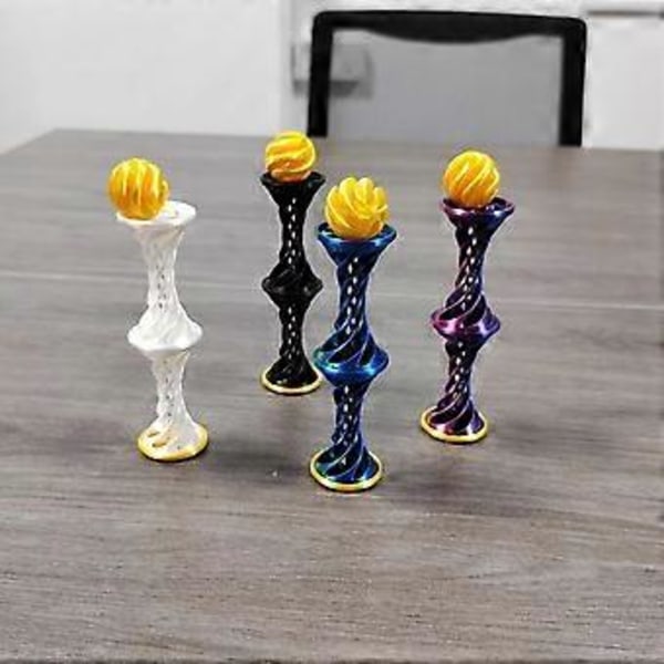 Ny 3D Historie Umulig Kegle med Kugle, Spiral Kegle Fidget Legetøj Purple Blue
