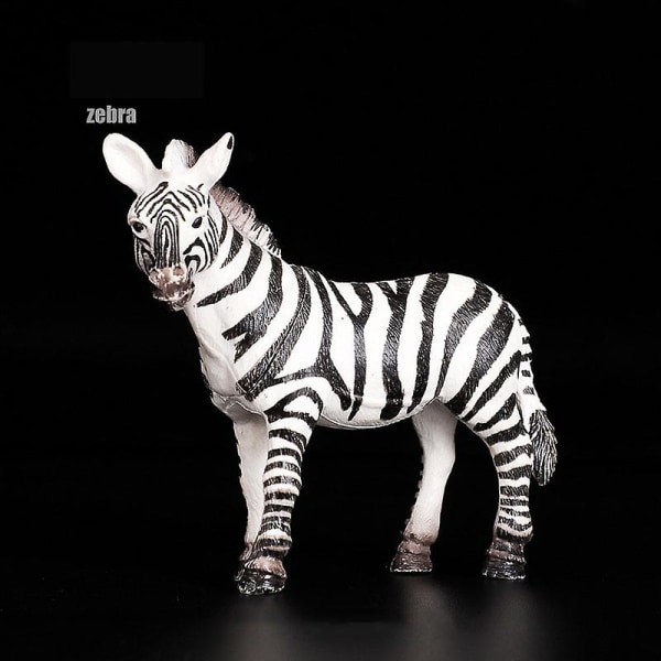 Realistiskt utseende Safari Djurfigurer Plast Djungel Djurleksaker zebra