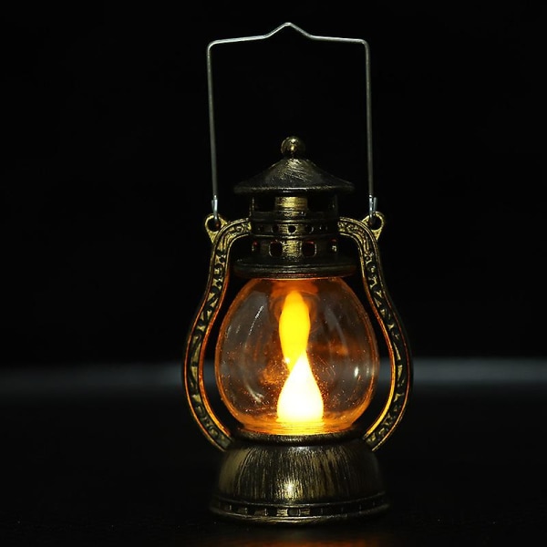 Halloween Stimulering Fotogen Lykta Prop Portabel Ljus Hand Lampa Lampa Dekoration Brons
