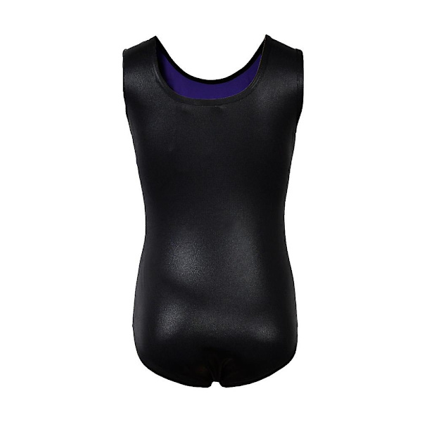 Piger Gymnastik Leotard Ballet Leotards Ærmeløs Dansetøj（11-12Y Lilla）