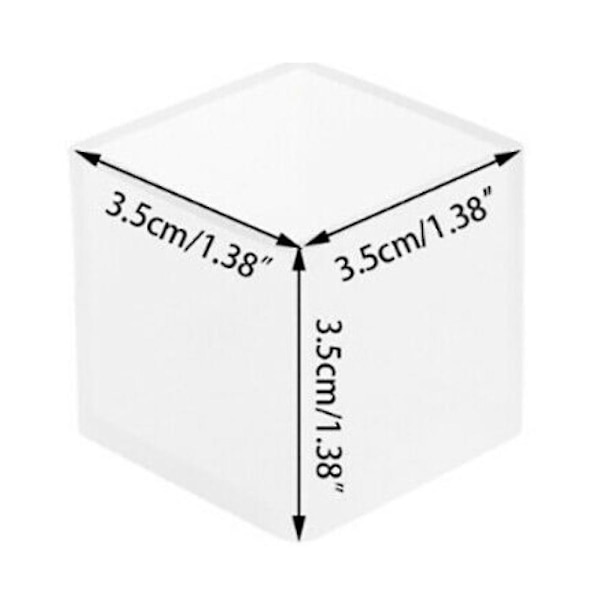 Gennemsigtig firkantet kubeform Krystal Epoxy Resinforme Diy Håndværk 35*35*35mm