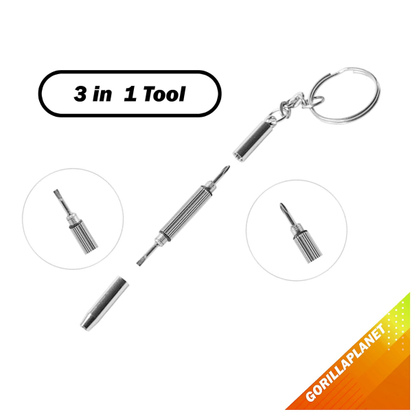 3 Pack Glasses Repair Kit Repair Tool 3 In 1 - Mini Stainless Steel Screwdriver For Optical Glasses, Eyeglass Frames