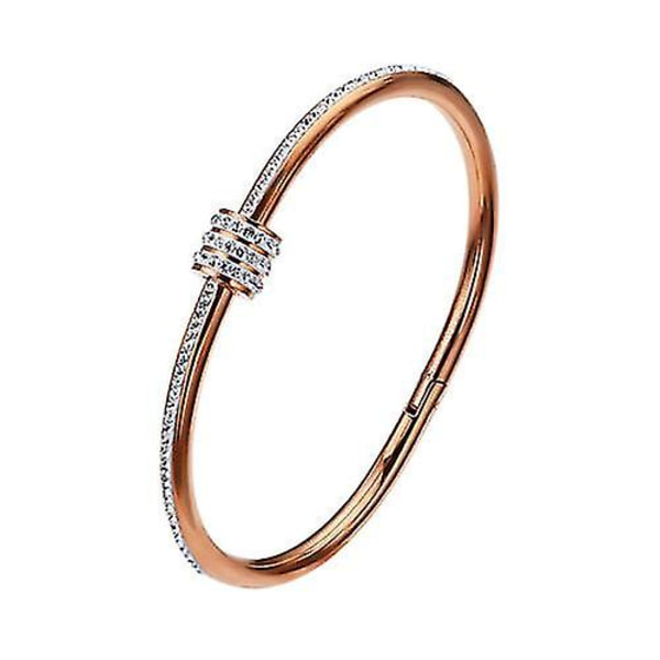 Titaniumjonterapi Armband Rostfritt Stål Armband (Roséguld)