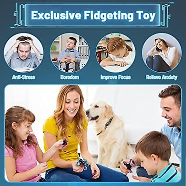 Transformer Chain Robot Fidget Spinner Toy, Diy Mechanical Spinners Twister Fingertip Gyro For Kids Adults