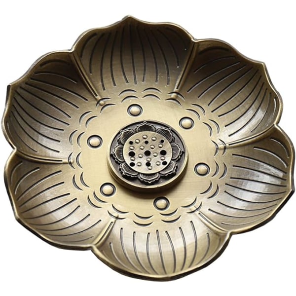 Rökelsehållare i zinklegering Lotus Askuppsamlare, Vintage Rökelse
