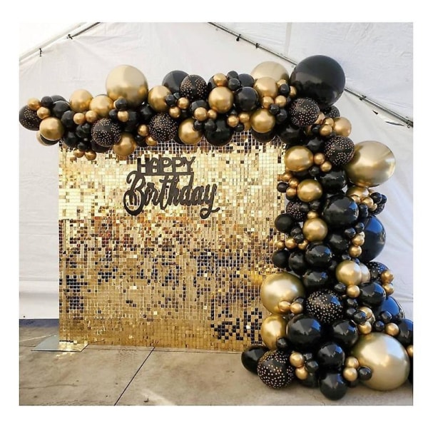 136pcs Metal Chrome Balloon Garland Arch Kit Confetti Balloons Retro Balloons Balloons Set