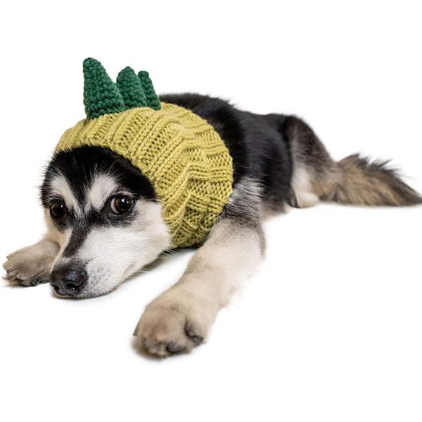 （Medium）Zoo Snoods Blød Garn Ørevarmere Hund Dinosaur Kostume- Lar
