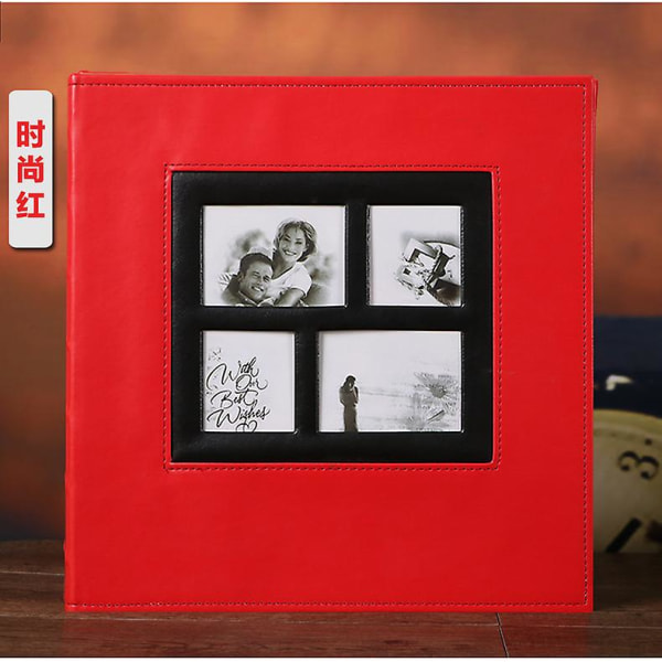 Valokuva-albumi 660 Pockets Photos Kangas Erittäin suuri kapasiteetti perheen hääkuva-albumit ja pystykuvat (Pin kudottu punainen)