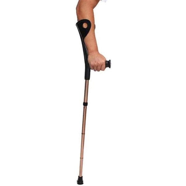 Folding Elbow Arm Adult Crutch, Height Adjustable Medical Arms Cuff Momentum, Portable Lightweight Aluminum Alloy