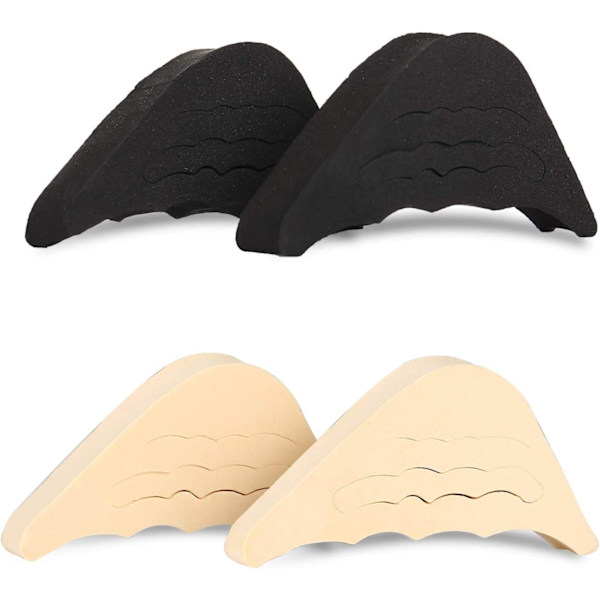 2 par skopuder, der gør store sko behagelige (sort og beige)