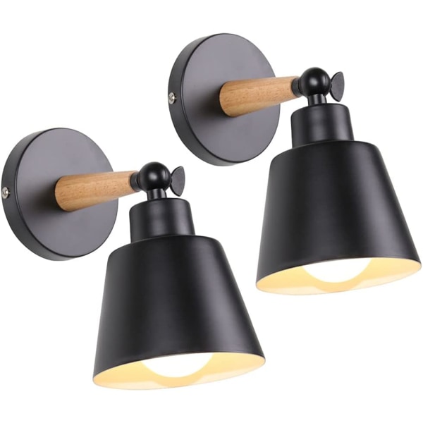 2 pakker industrielle vintage væglamper til loftslamper E2