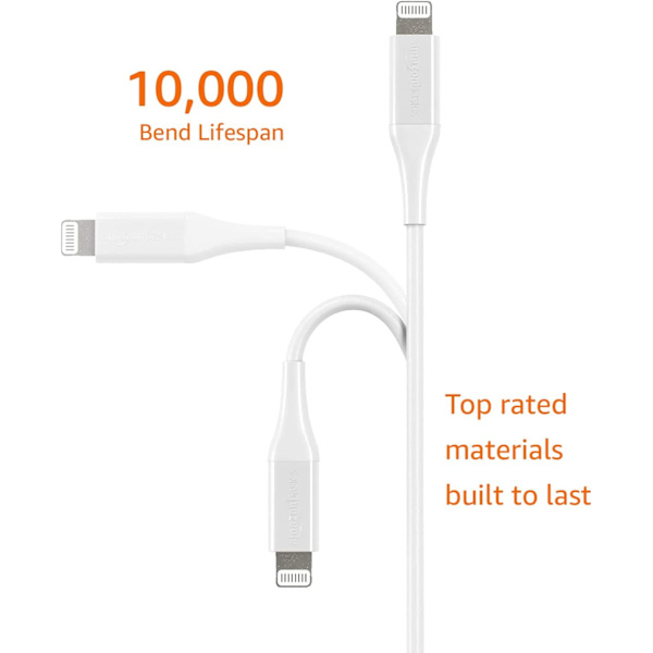 Opladerkabel, ABS USB-A til Lightning, MFi-certificeret, til Apple i