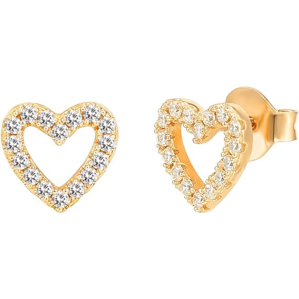 Celestial Lightning Bolt, Moon and Star Earrings i 14K guldpläterad