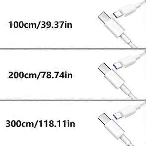 100/200/300 cm trådløs controller strømkabel forlænger USB-ladekabel til controller dataoverførsel ladeledning sort Black 100cm