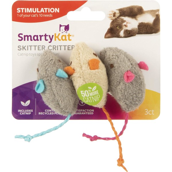 Katt leksaker Catnip och mus, 3-pack