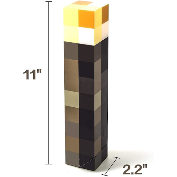 Brownstone Pixels fakkellys til vægmontering eller håndholdt USB-genopladelig