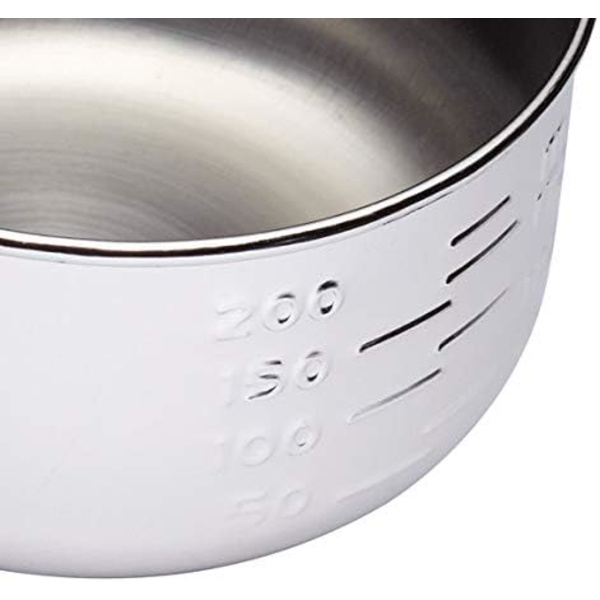 Set med 4, silver, måttsats, rostfritt stål måttsked