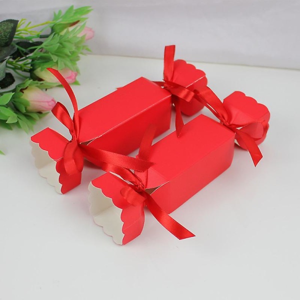 Julgodisaskar 50 st Julgodisaskar Presentaskar Diy Festaskar（Röd）