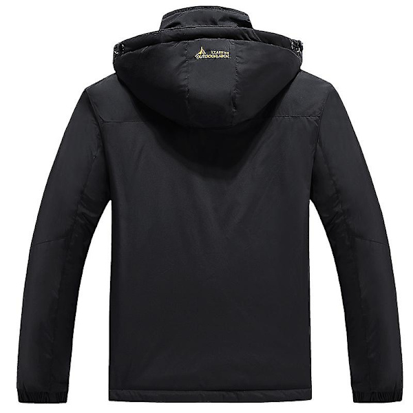 Miesten laskettelutakki lämmin talvi lumitakki vuori tuulenpitävä huppari sadetakki（5XL musta）
