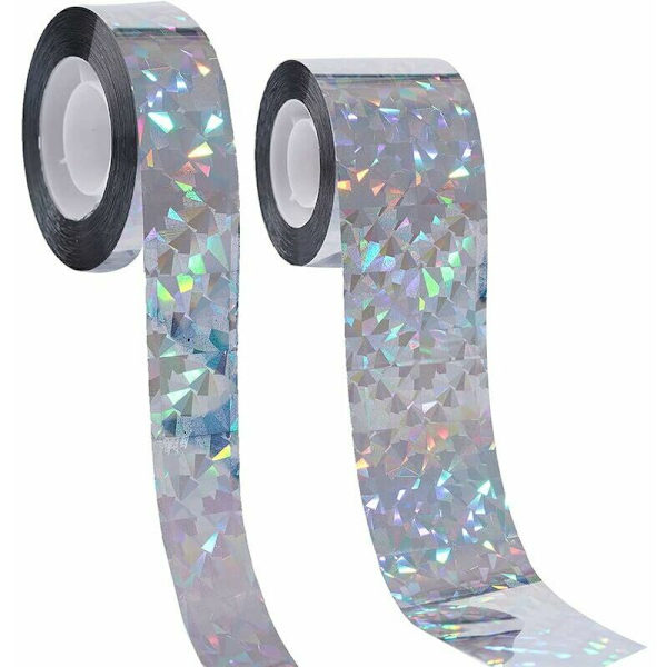 Duvskrämsla tejp 2-pack - 80m - Ljusreflekterande reflektion