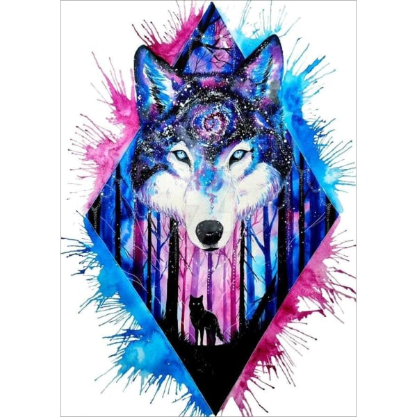 Wolf Diamond Painting - Diamond Painting Kit, full täckning, rund