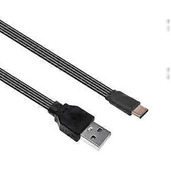 USB 2.0 Hann til USB C Datakabel Rett Hode/90 Graders Vinklet Flat Kabel For Nettbrett Telefoner 480Mbps Dataoverføring 0.5m straight head
