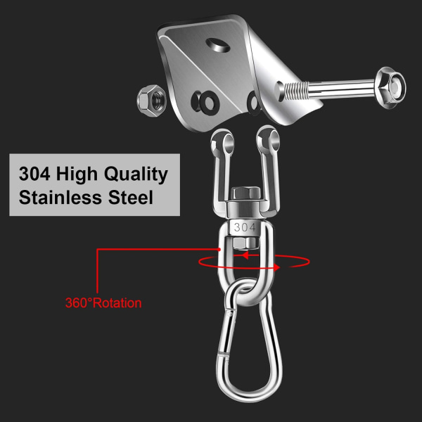 2 set Heavy Duty Takkrokar Rostfritt Stål Hängare Krokar 360°