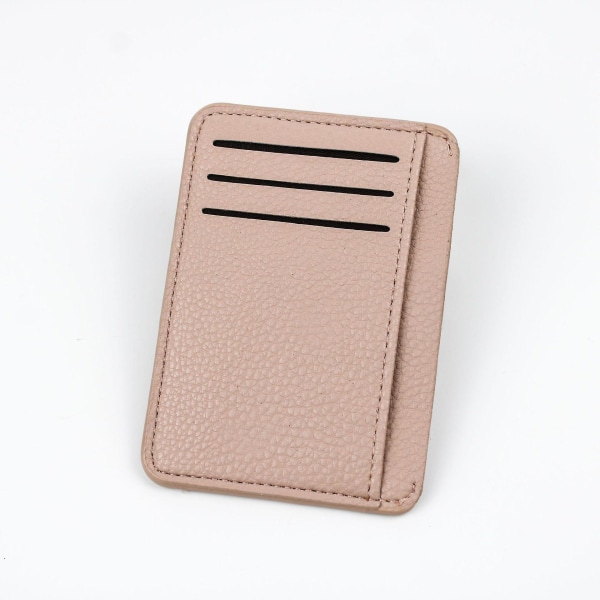 Plånböcker för män &amp; Dam Rfid Front Pocket Läder Korthållare Plånbok Rosa