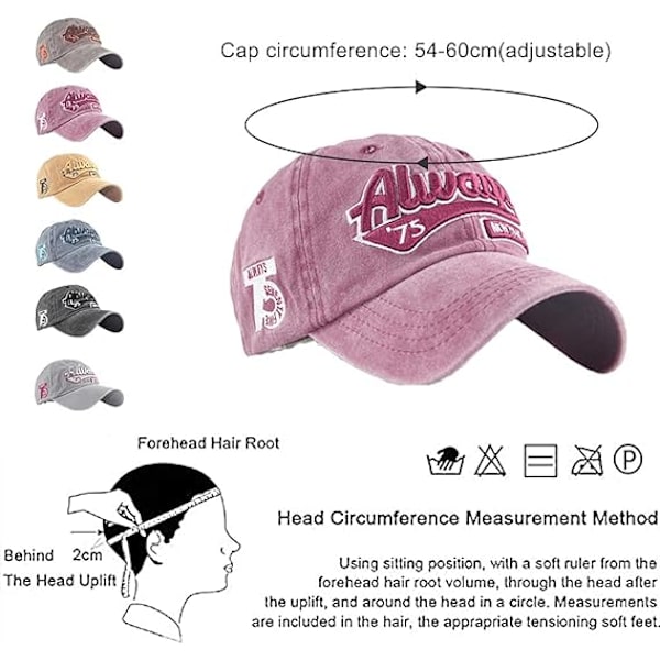 Baseball Cap,Unisex Vintage Jeans Hat Justerbar Cap Hip-hop Fash