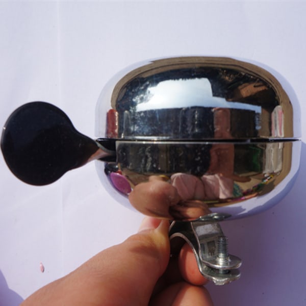 1 st Silver Cykelklocka 80mm s Klart Ljud