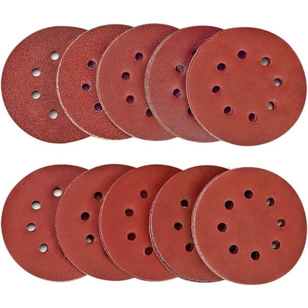 100 stk slibeskiver 40/80/120/180/320/400/600/800/1500/2000 korn