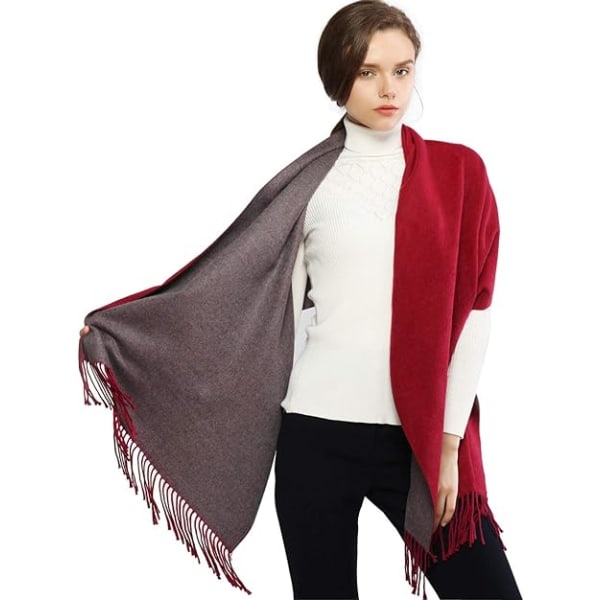 Vinterhalsduk Pashmina Sjal Wrap för Kvinnor Lång Stor Varm Tjock