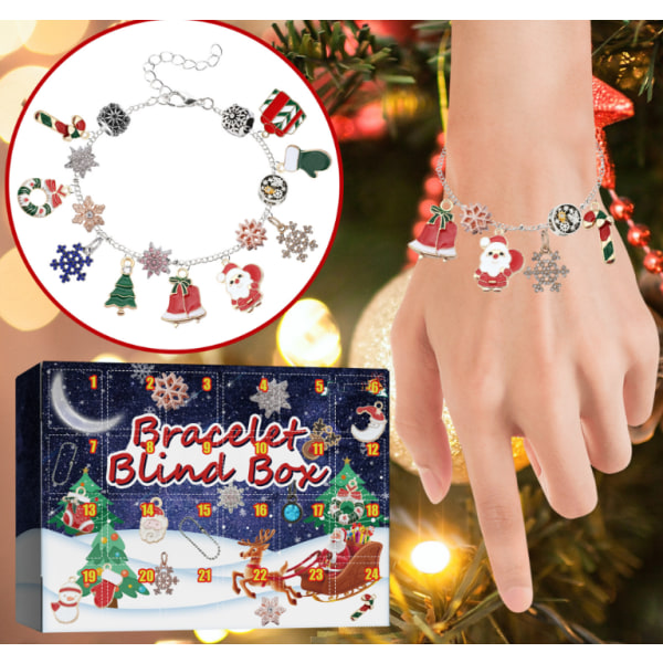 Adventskalender Armbånd Blind Box 24 Grid DIY julekalender