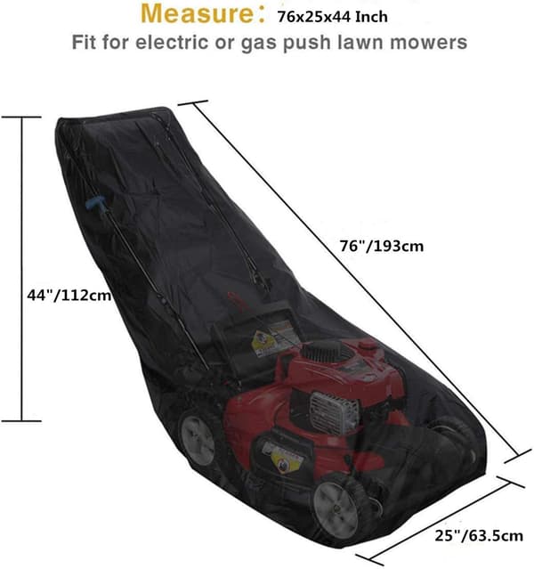 210D Polyester Vattentät Dammtät Gräsmatteklippare Överdrag med Dragsko