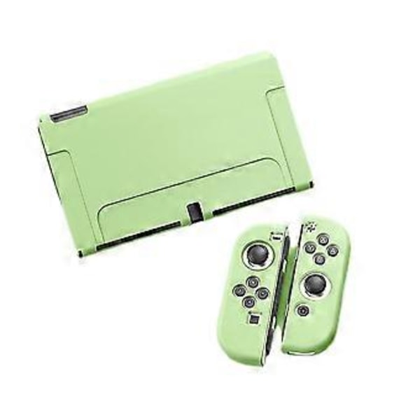 Lämplig för Switch OLED Skyddsfodral, Allomfattande TPU Mjukt Skal Frostat Färgfodral - Grön