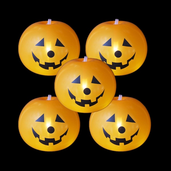 20-pack LED-pumpaballonger för Halloween-festdekorationer, pump ingår