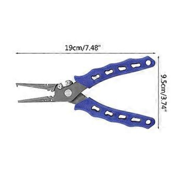 Rustfri Stål Fiskelæbeholder Fisketang Griber Lineklipper Grip Multifunktionel Grabber Holder Fiskekrogfjerner bk krop rødt håndtag bk body red handle