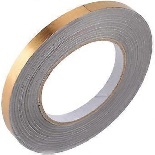 Metallisoitu Mylar-teippi laattojen saumojen koristetarra 1CMX50M lattiatarra (Kulta) (1CM*50Mkulta)