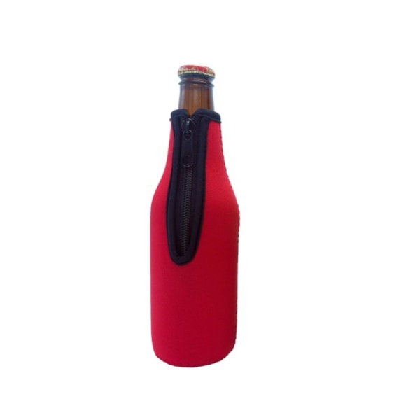 1 kpl punaisia ​​olutpullojen jäähdyttimiä Pullon eristysholkkien kannet