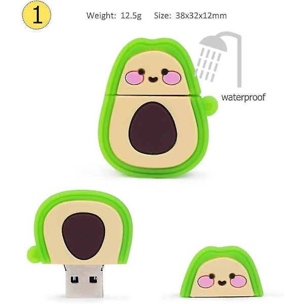 32gb USB Stick 3-pack Cute Fruit Shape Memory Stick. Present till studenter