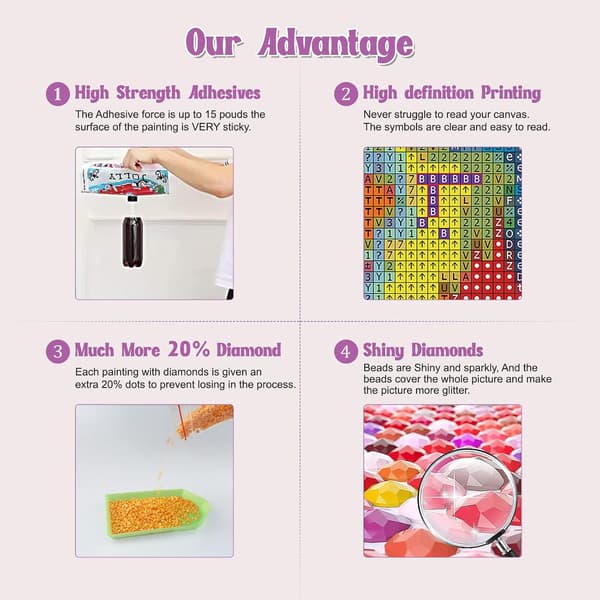 DIY Diamantmålning Kit - Rosa och Blå Stitch
